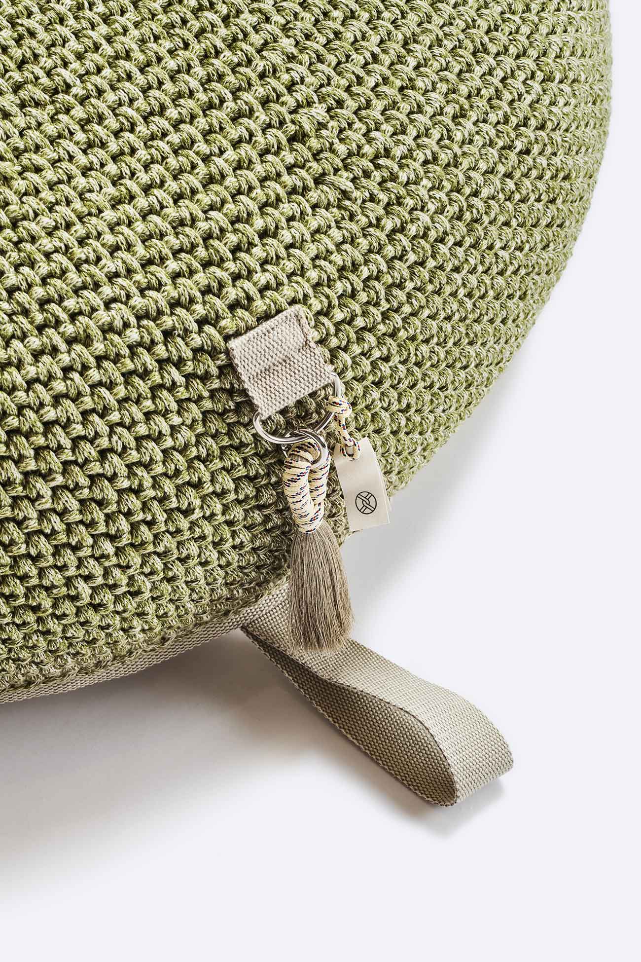 Utendørs Innendørs Rund Puff Oliven