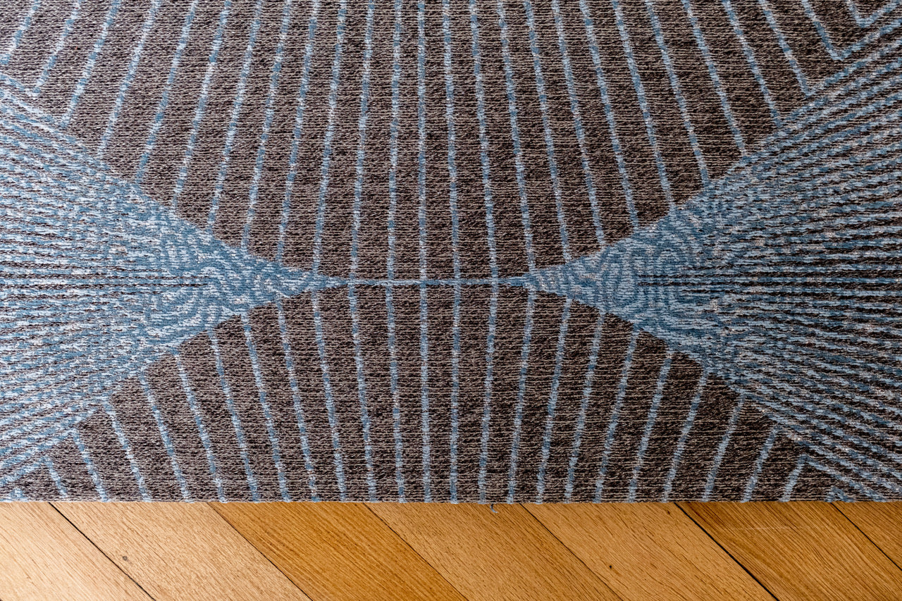 Kimono design, Chirimen Blå